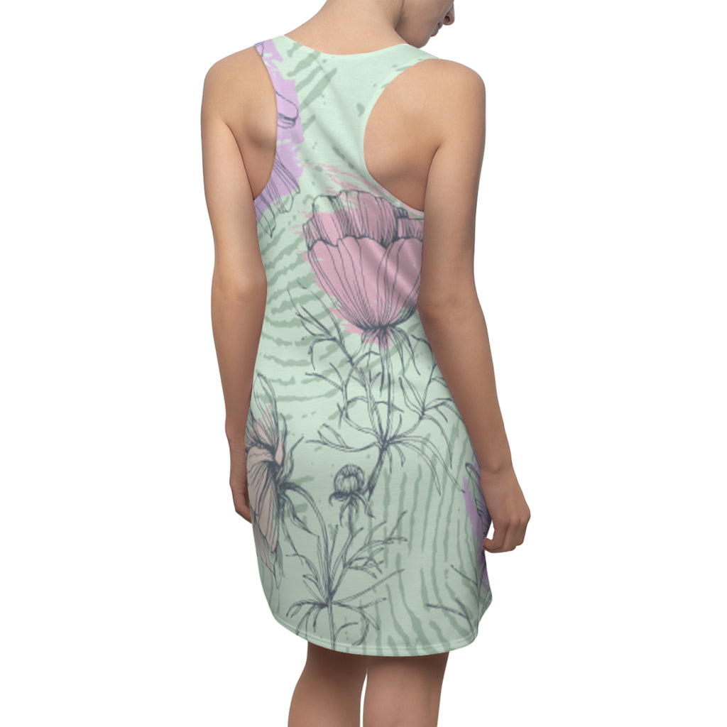 Exxenze Floral Racerback Dress — Pastel Botanical Print