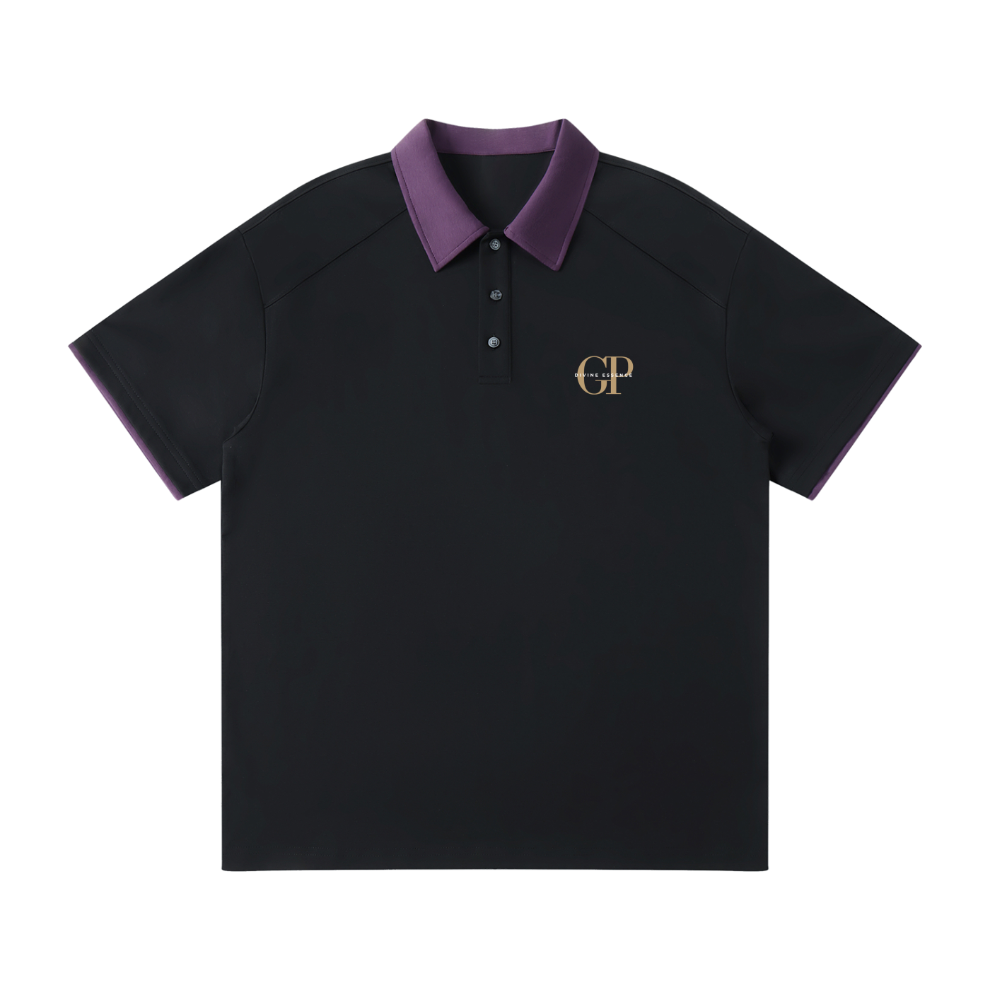 Contrast Collar Raglan Polo Shirt