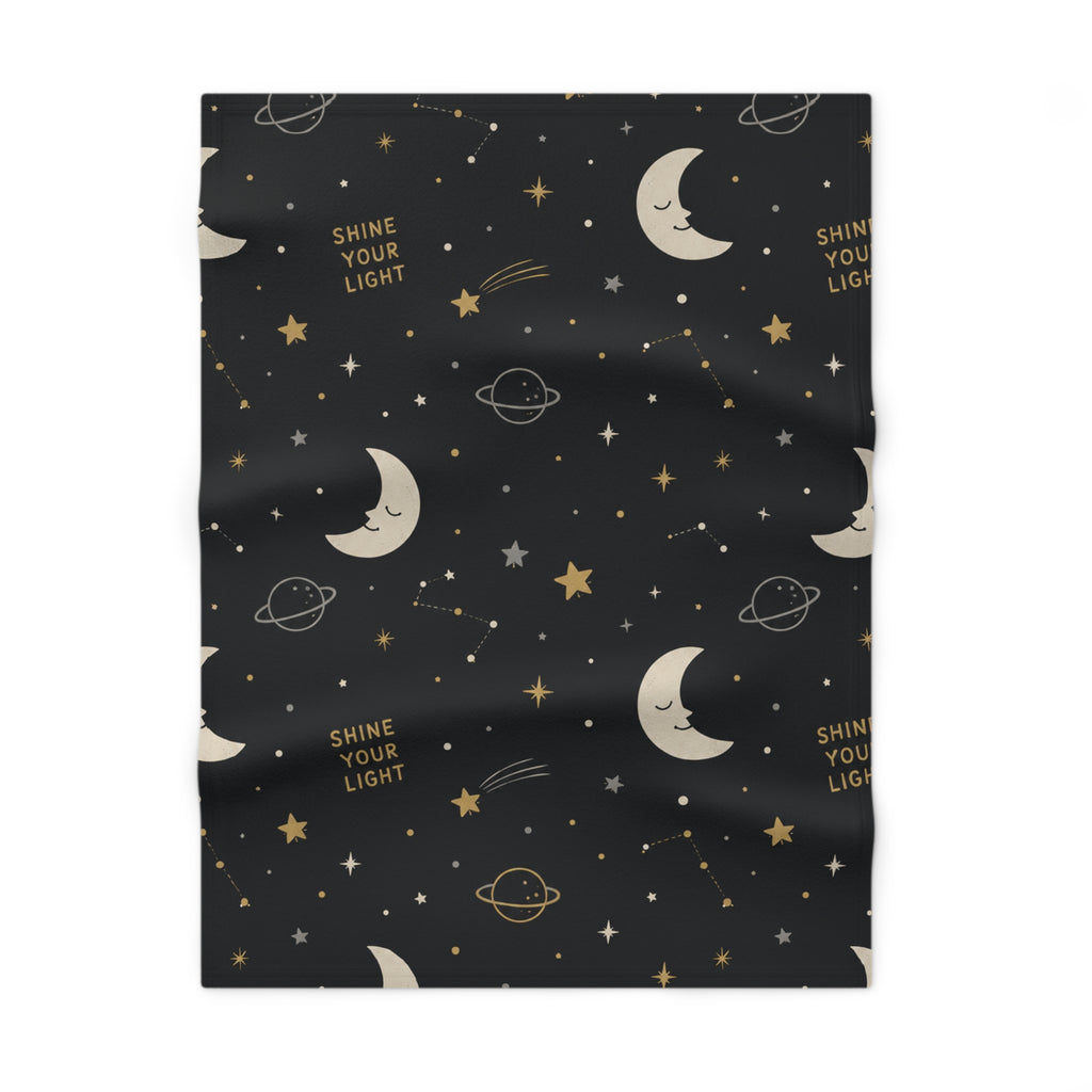 Shine Your Light Starry Night Baby Blanket