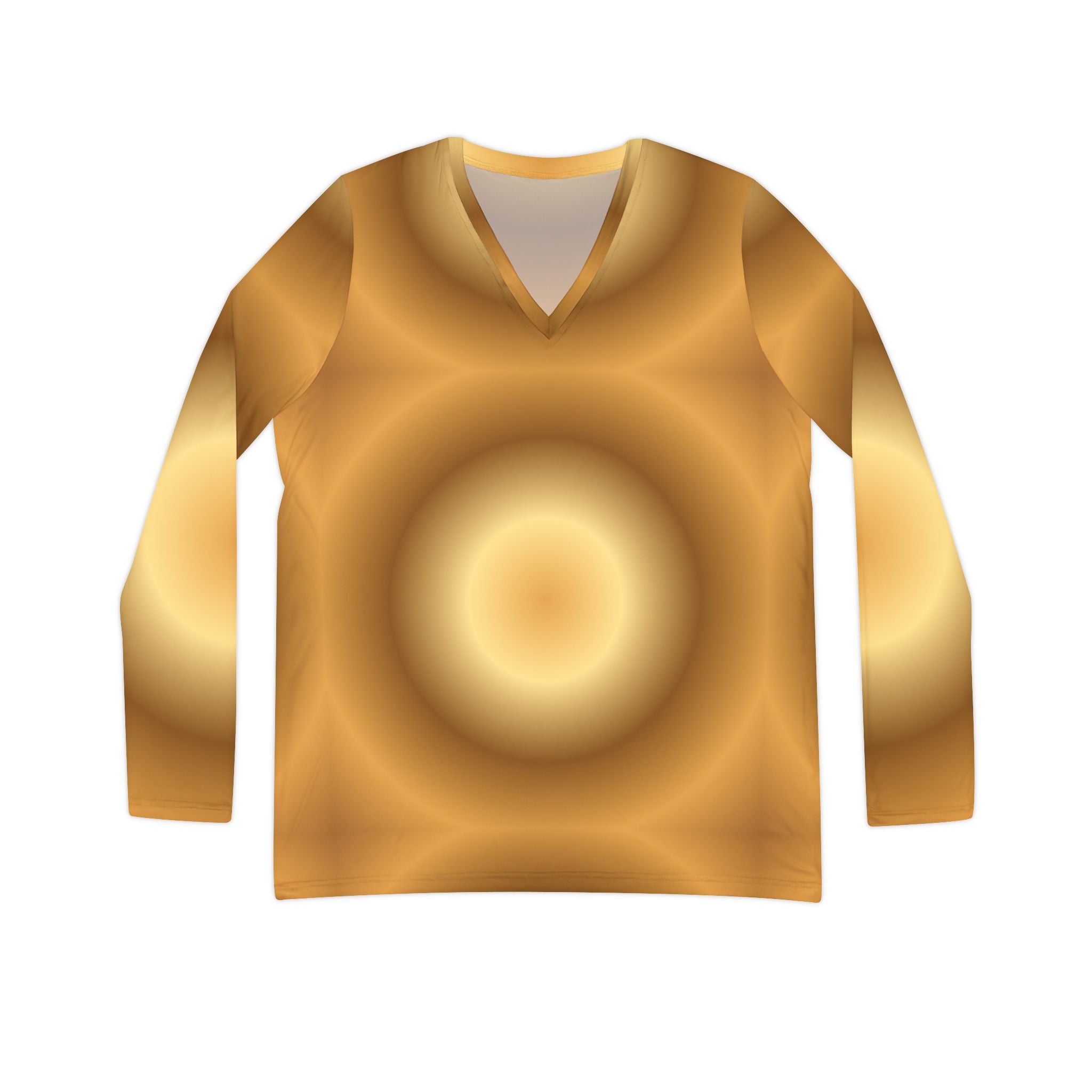 Golden Aura™ V-Neck Long Sleeve Top