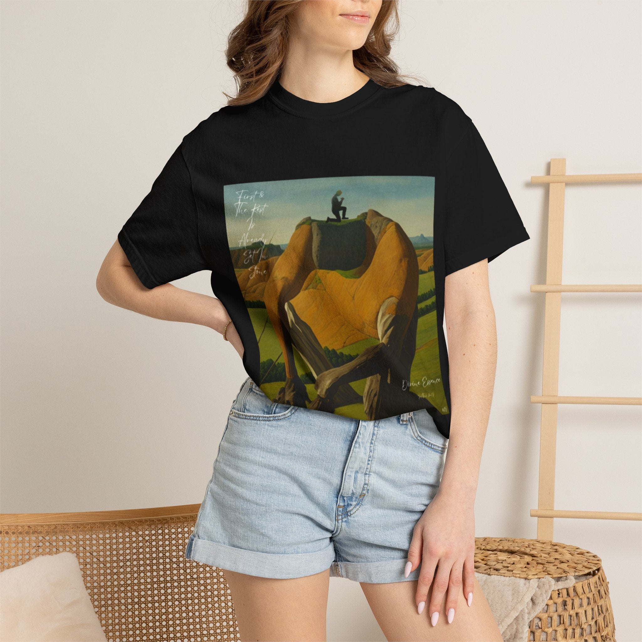 T-Shirt — Surreal Giant and Rider Art Print Tee