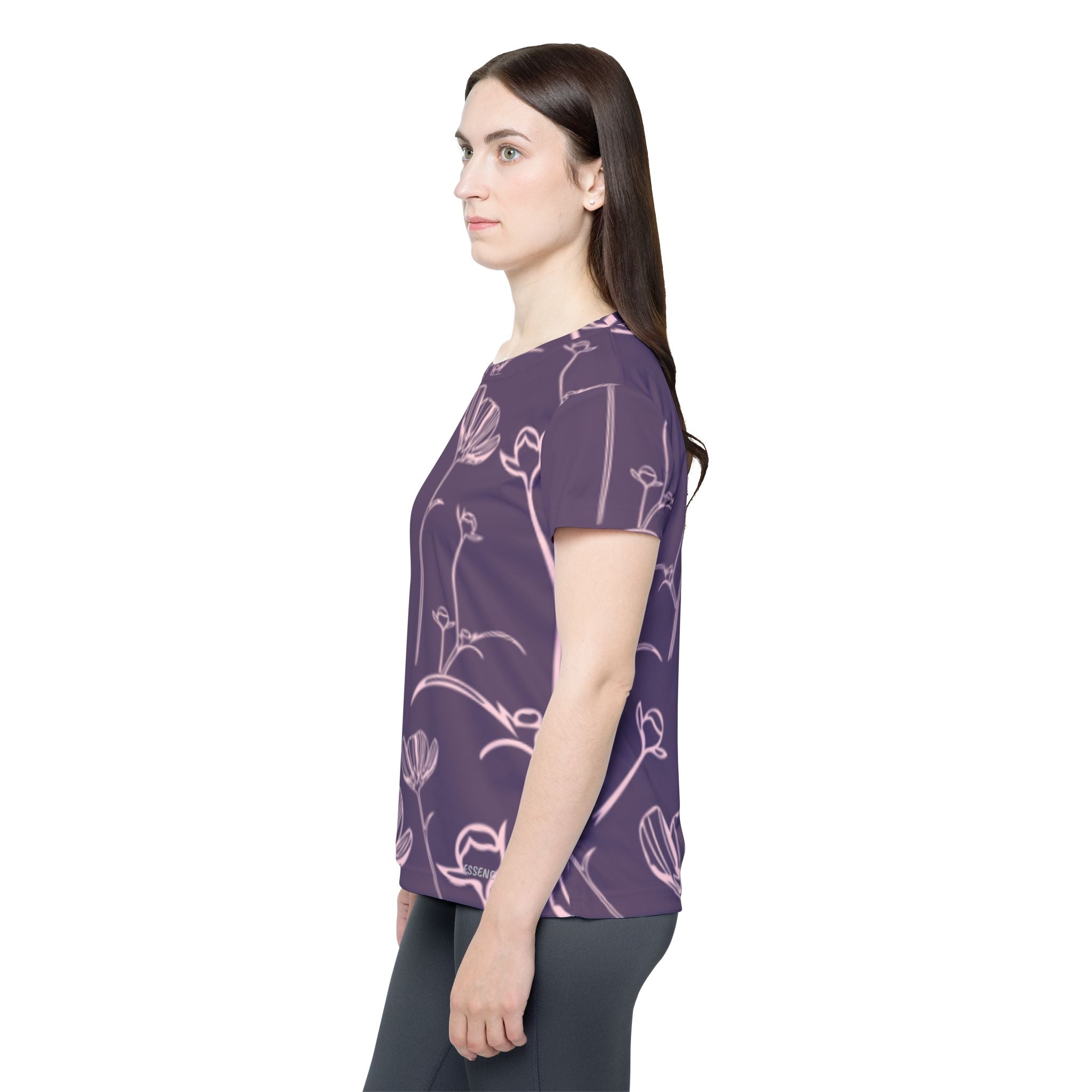 Purple Floral Women’s Sports Jersey