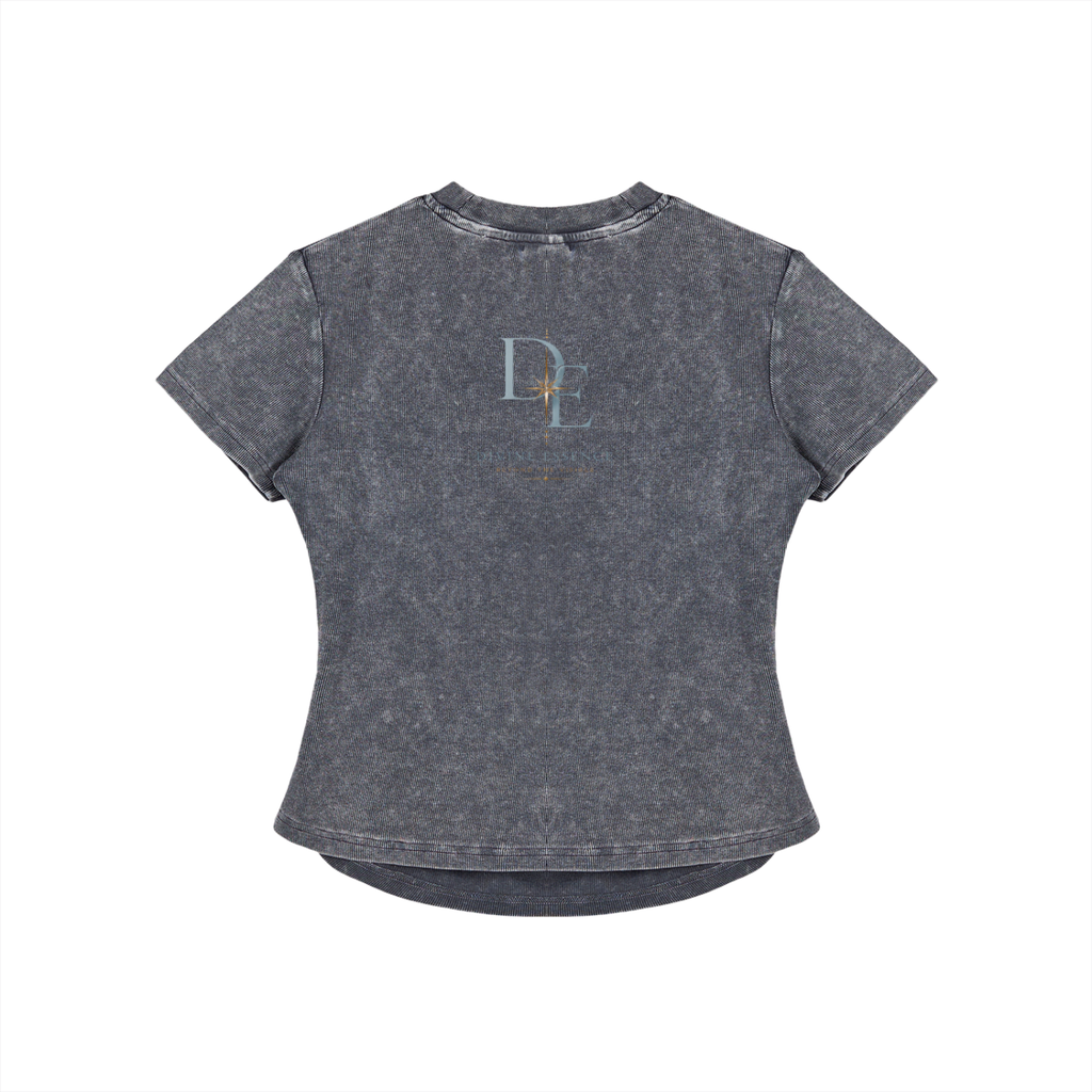 Vintage Washed Bodycon Cotton T-Shirt