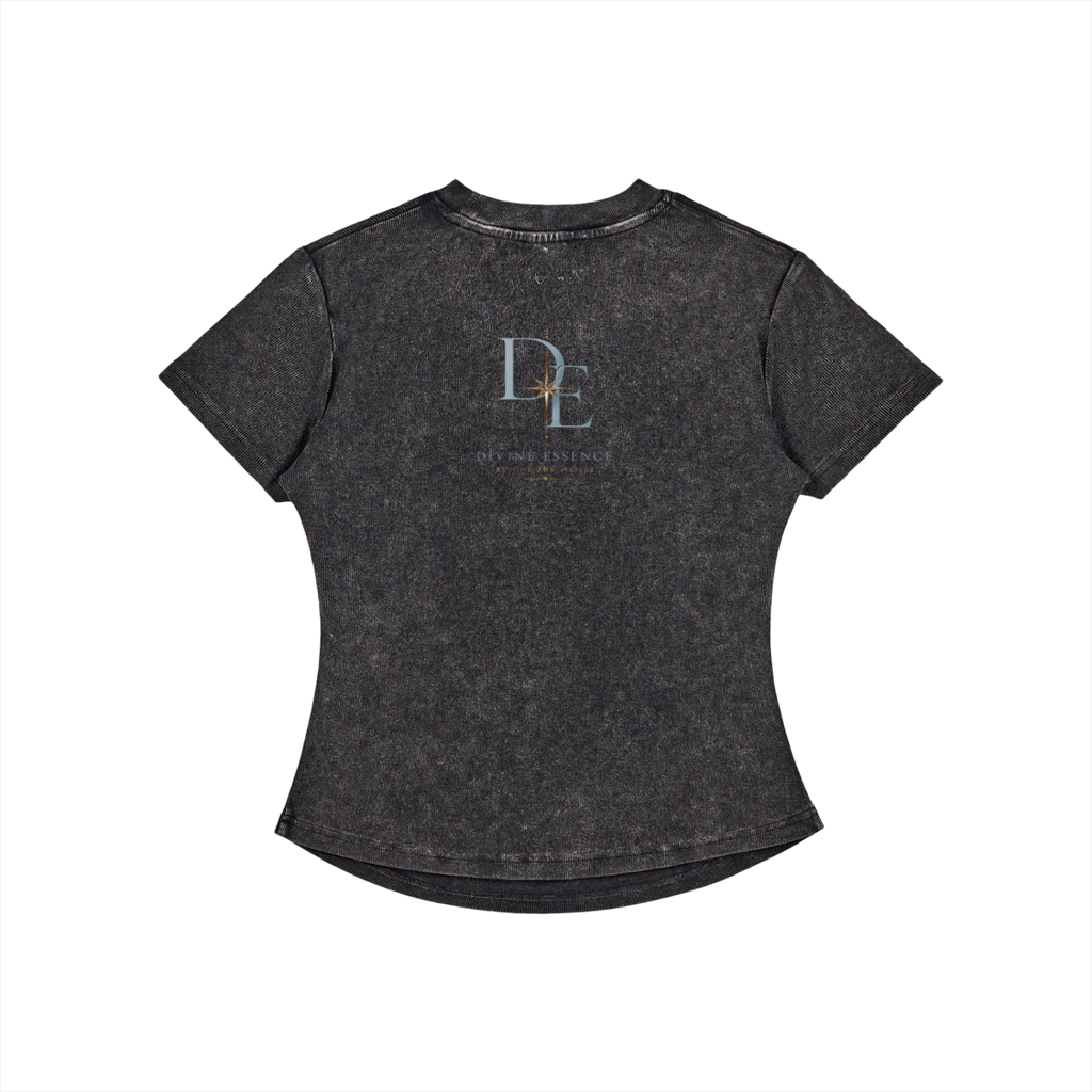 Vintage Washed Bodycon Cotton T-Shirt