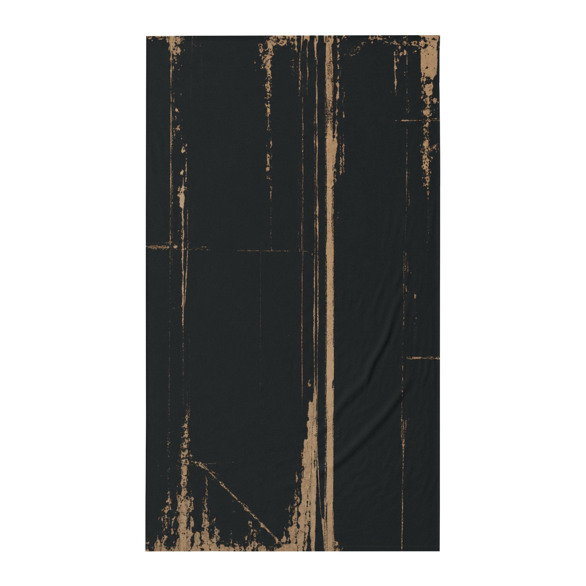 Abstract Black & Tan Stripe Twin Flat Sheet
