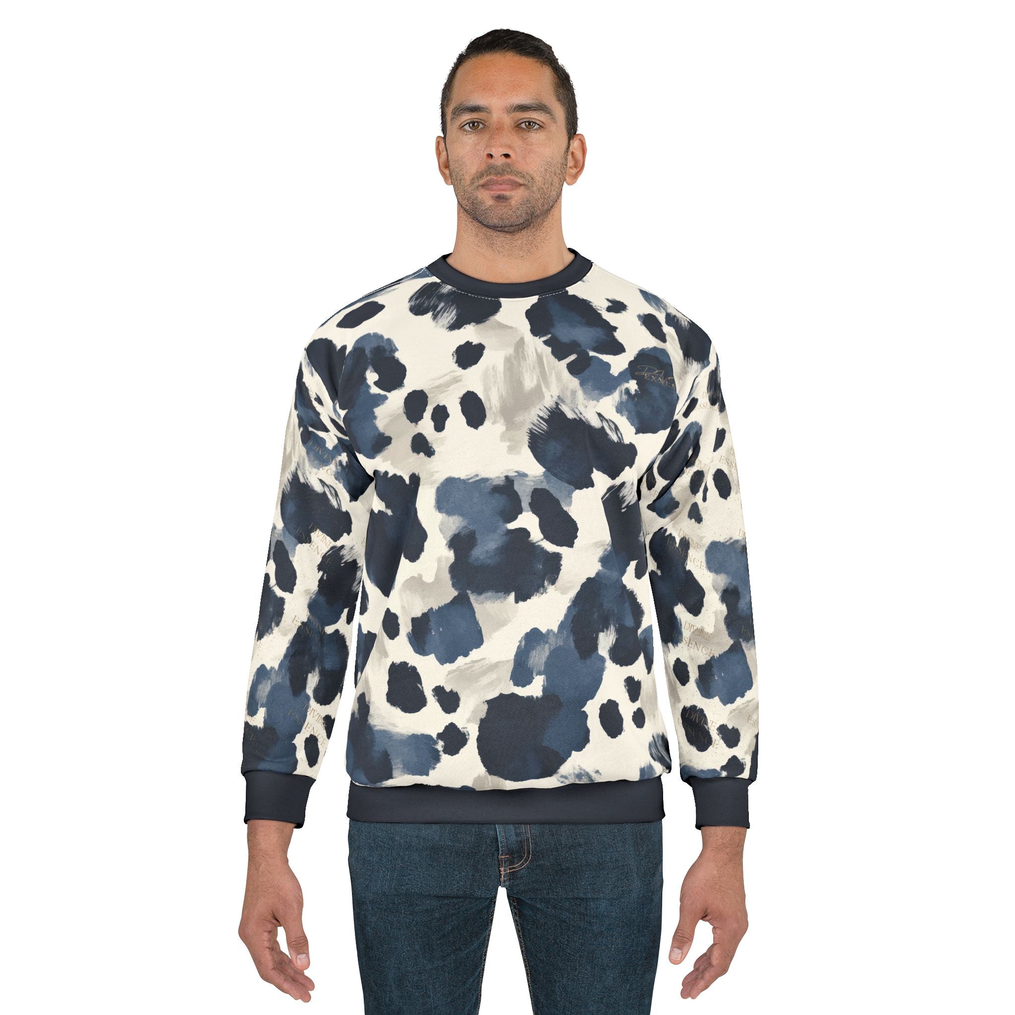 Blue Spock Embossed Crewneck