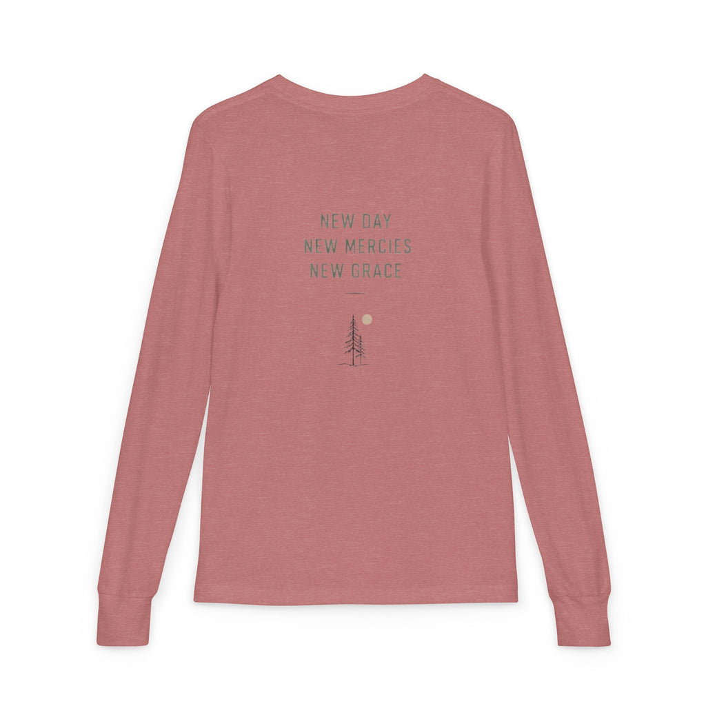 'New' Mountain Graphic & Back Youth Long Sleeve Tee -