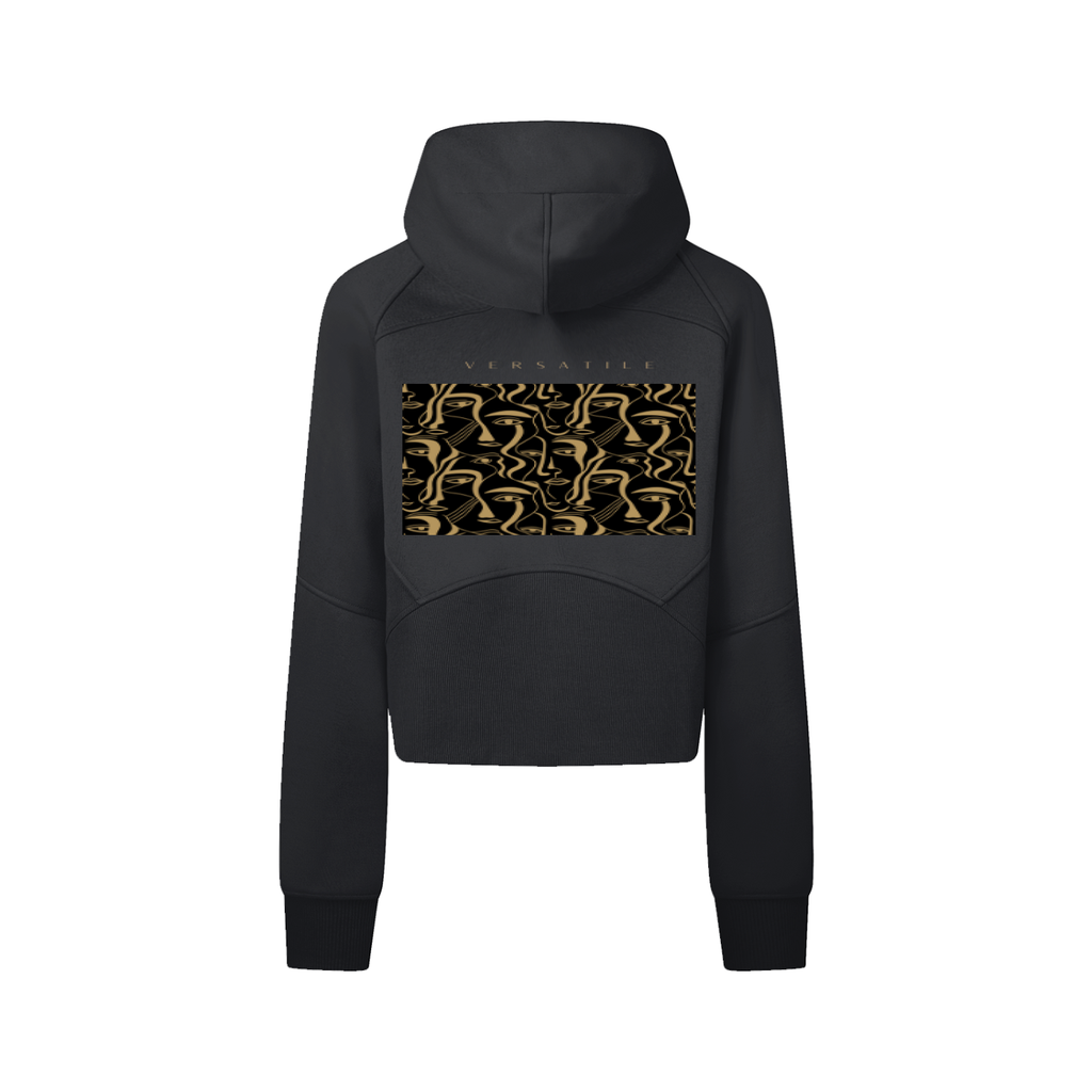Cropped Zip-Through Hoodie
