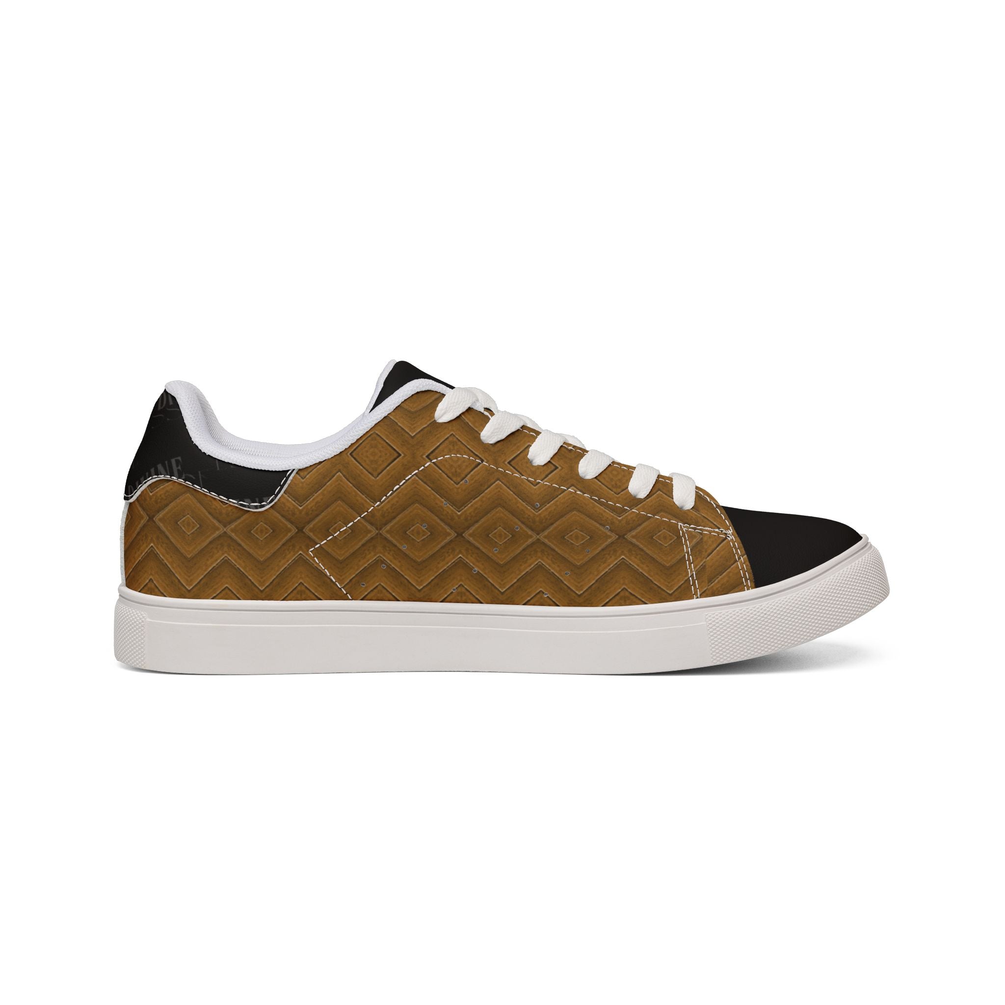Brown Quilted Leather Low-Top Sneakers — Men’s Casual Everyday Shoes