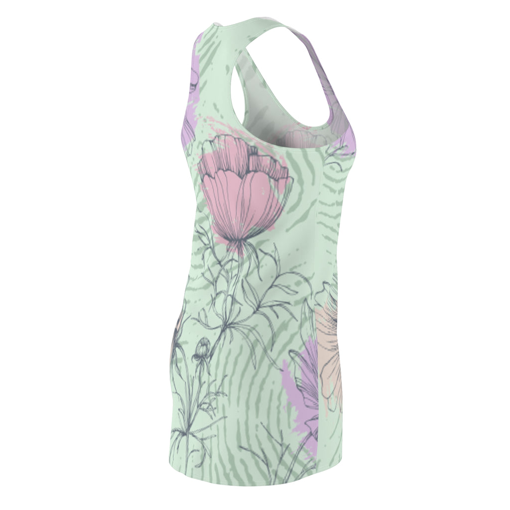Exxenze Floral Racerback Dress — Pastel Botanical Print