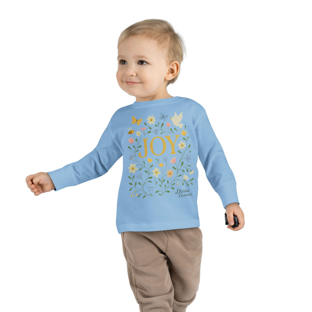 Joy Floral Toddler Long Sleeve Tee
