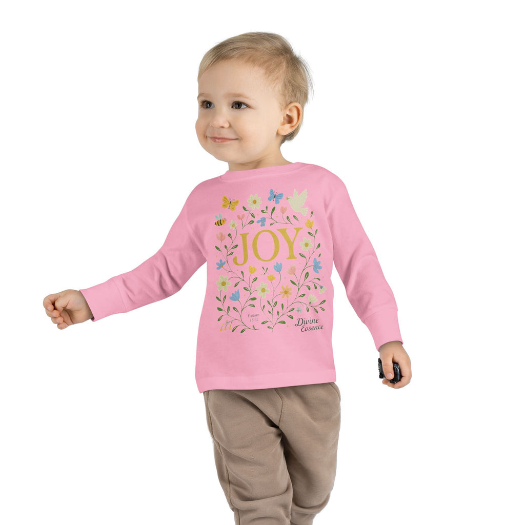 Joy Floral Toddler Long Sleeve Tee