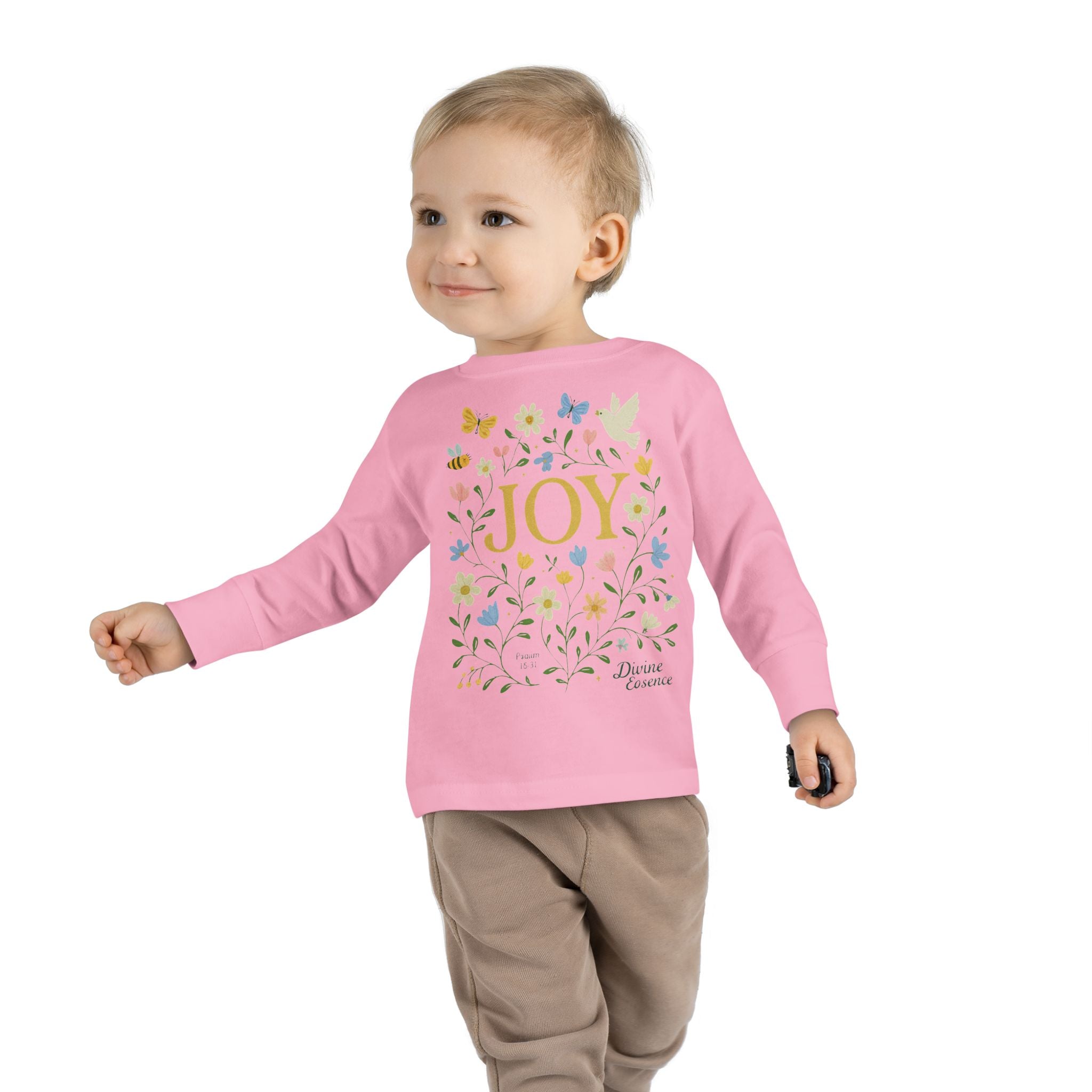 Joy Floral Toddler Long Sleeve Tee