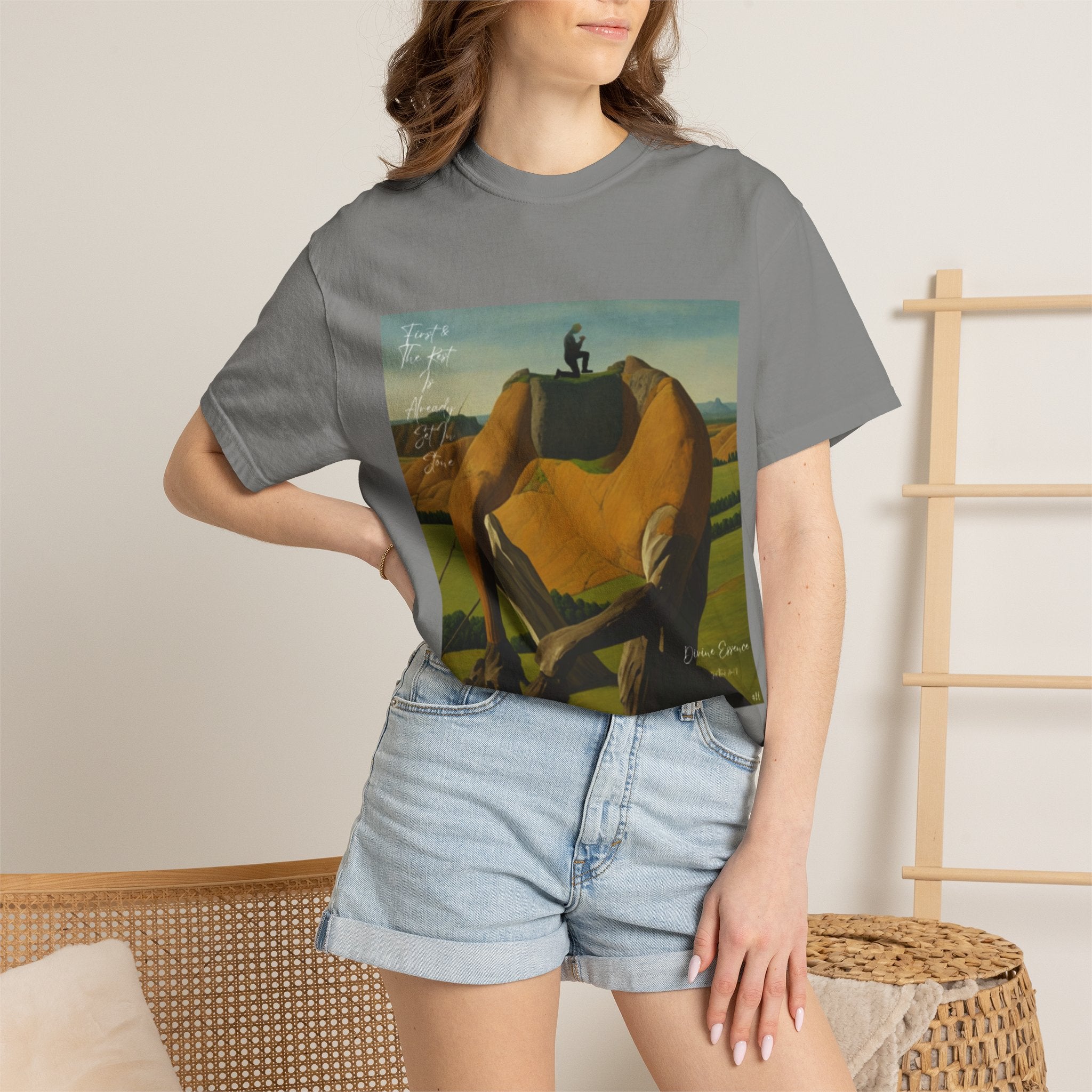 T-Shirt — Surreal Giant and Rider Art Print Tee