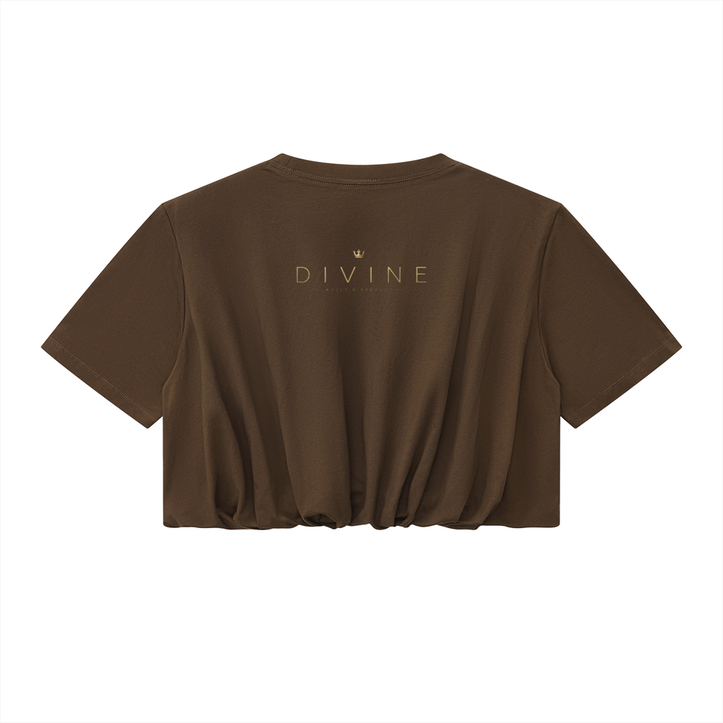 Women’s Crop Bubble Hem T-Shirt
