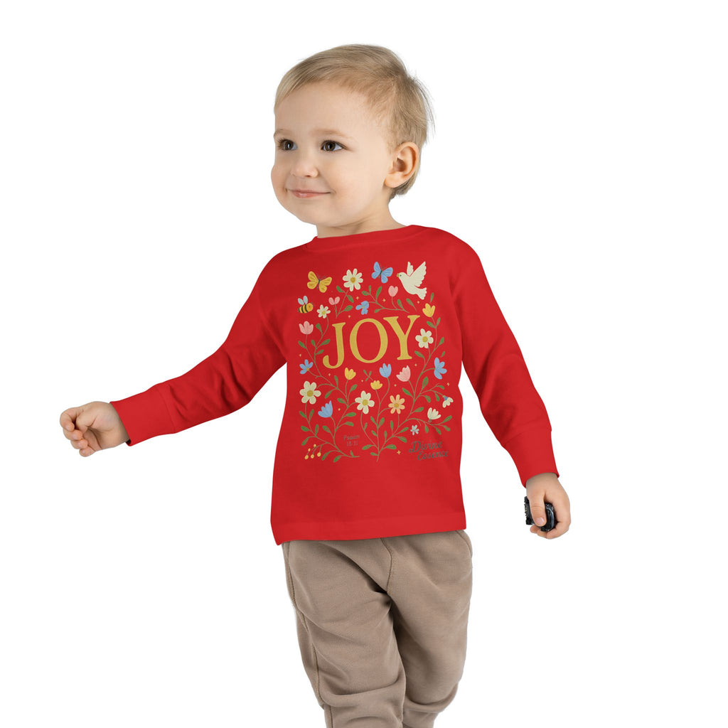 Joy Floral Toddler Long Sleeve Tee