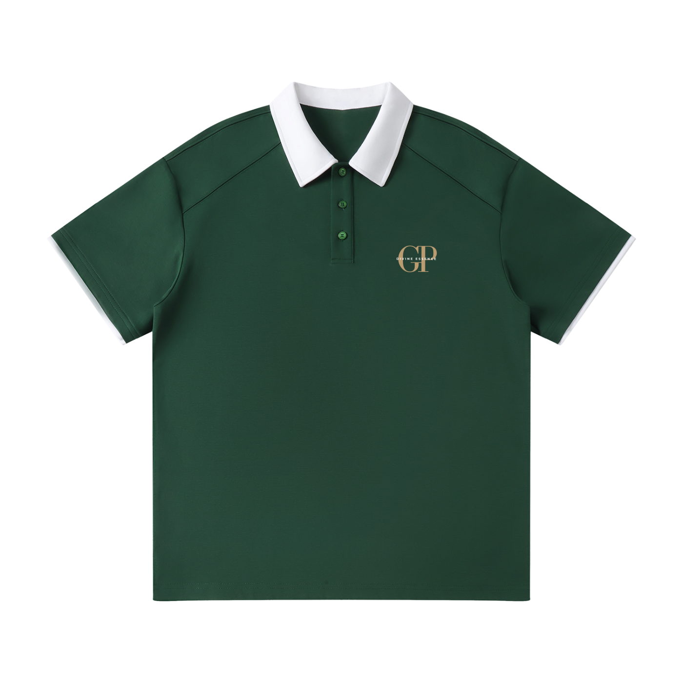Contrast Collar Raglan Polo Shirt