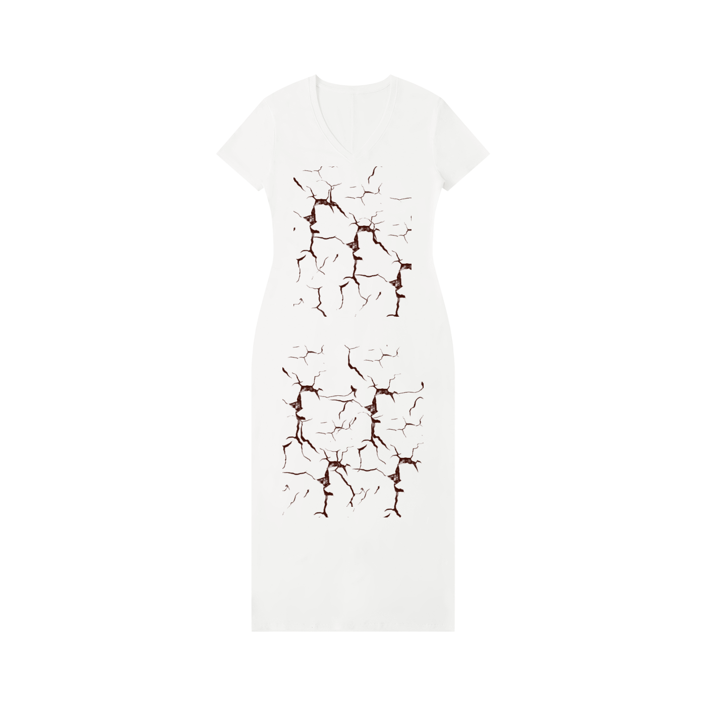 Women's V-Neck Short Sleeve Maxi Dress