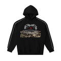 Contrast Piping Raglan Hoodie