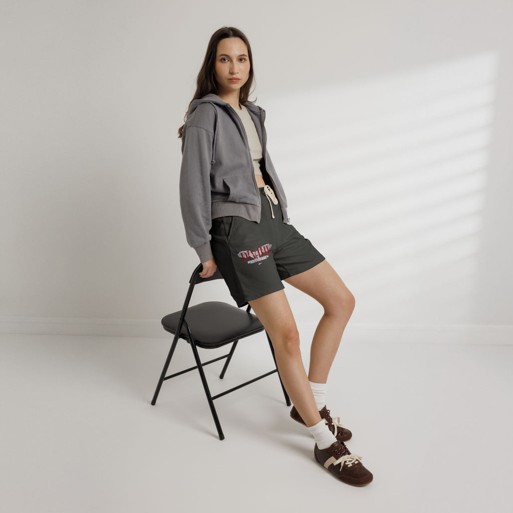Divine Graphic Sweat Shorts — Lightweight Garment-Dyed Fleece