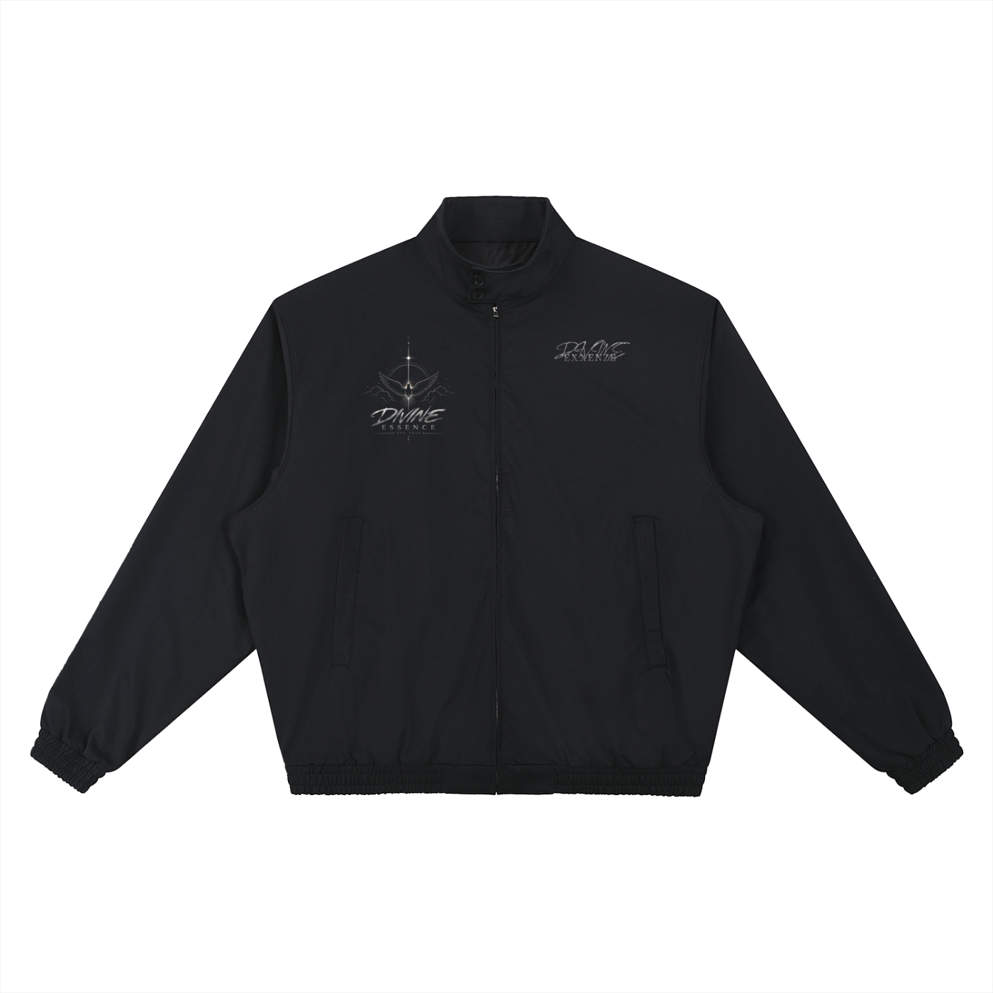 Divine Essence Stand Collar Bomber Jacket