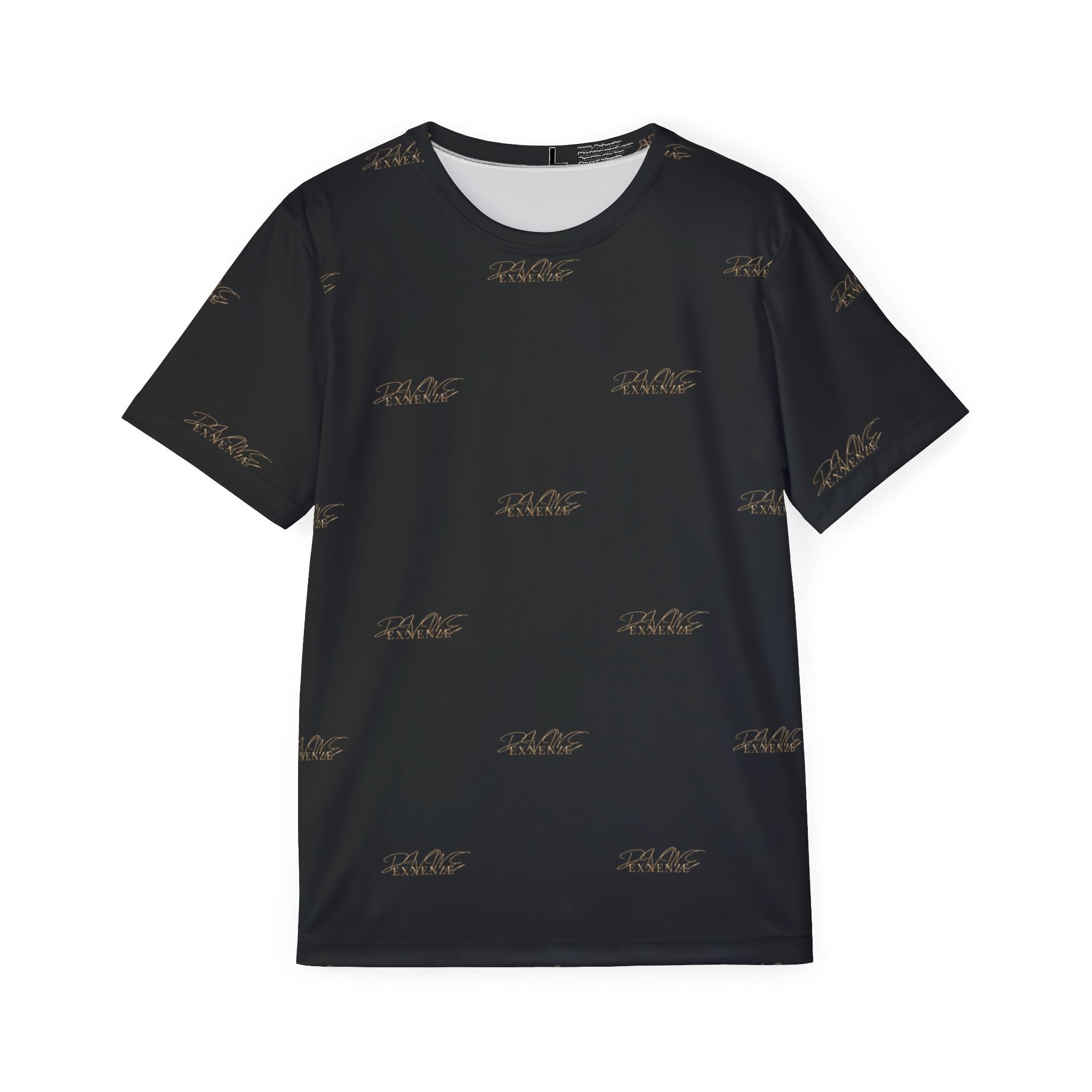 Men's Black Gold Exxenze Logo All-Over Print