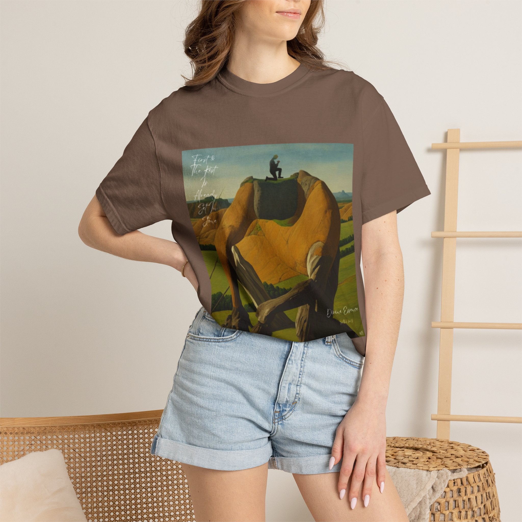 T-Shirt — Surreal Giant and Rider Art Print Tee