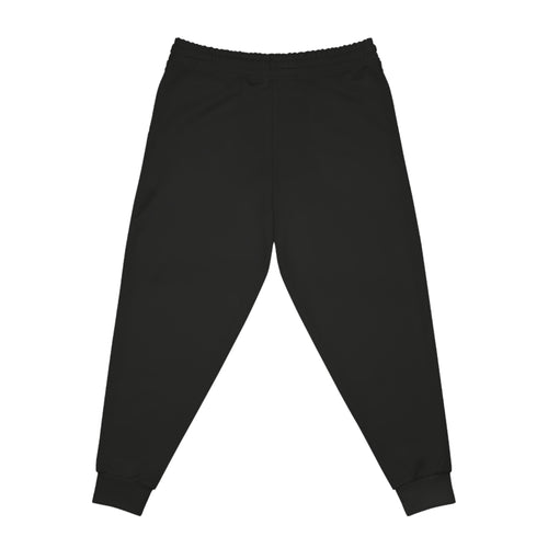 Black Athletic Joggers with Red 'DAWIT' Distressed Logo