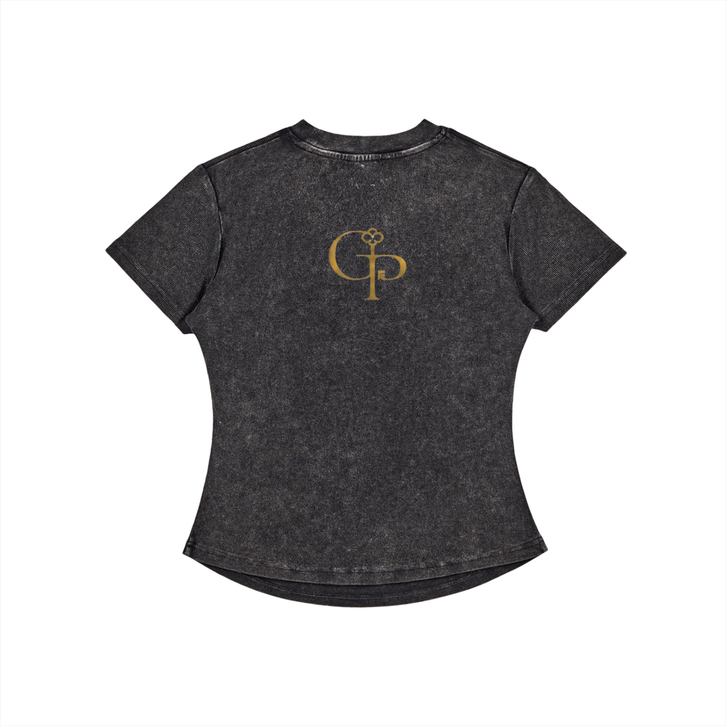 Vintage Washed Bodycon Cotton T-Shirt