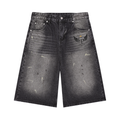 Men’s Vintage Wash Wide Leg Denim Shorts