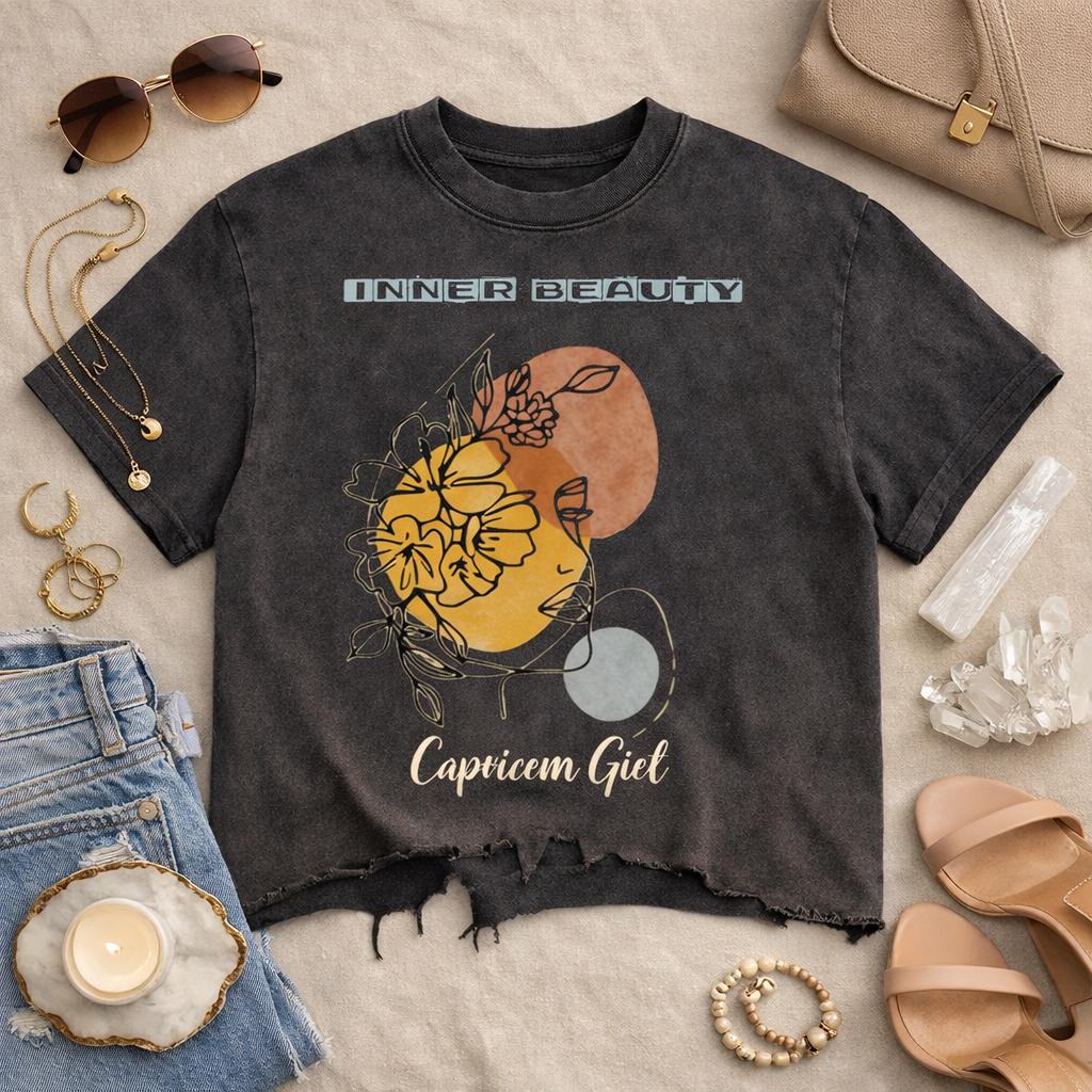 God Power Inner Beauty™ Vintage Distressed Hem T-Shirt