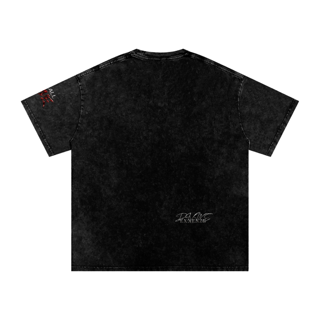 Snow Washed Oversized Cotton T-Shirt