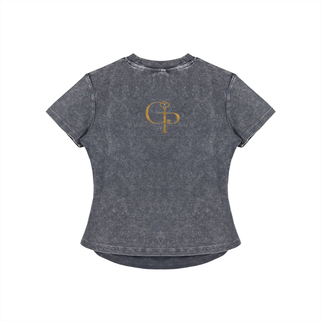Vintage Washed Bodycon Cotton T-Shirt